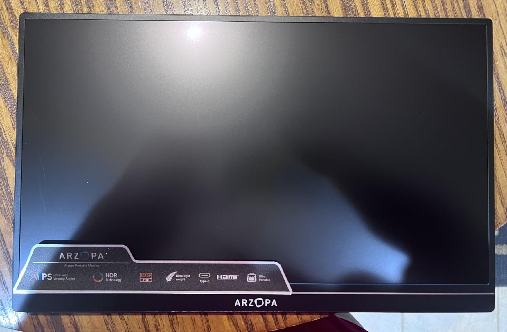 Arzopa Portable Monitor 15.6'' FHD 1080P - Ultra-Slim Portable Laptop Monitor with Kickstand - IPS Display for PC, MAC, Phone, Xbox, PS5 - USB C & HDMI Connectivity - A1 customer photo 2