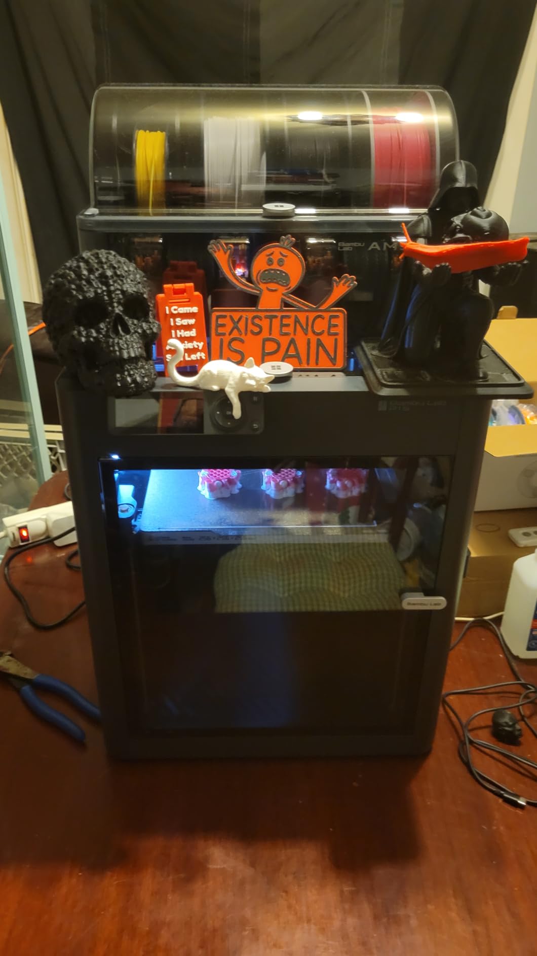 Bambu Lab P1S 3D Printer, Fully Enclosed, Support Up to 16 Colors/Multi Materials, 500mm/s Fast Printing & High Precision, CoreXY & Auto Bed Leveling, Ready-to-Use FDM 3D Printers Large Print Size customer photo 2