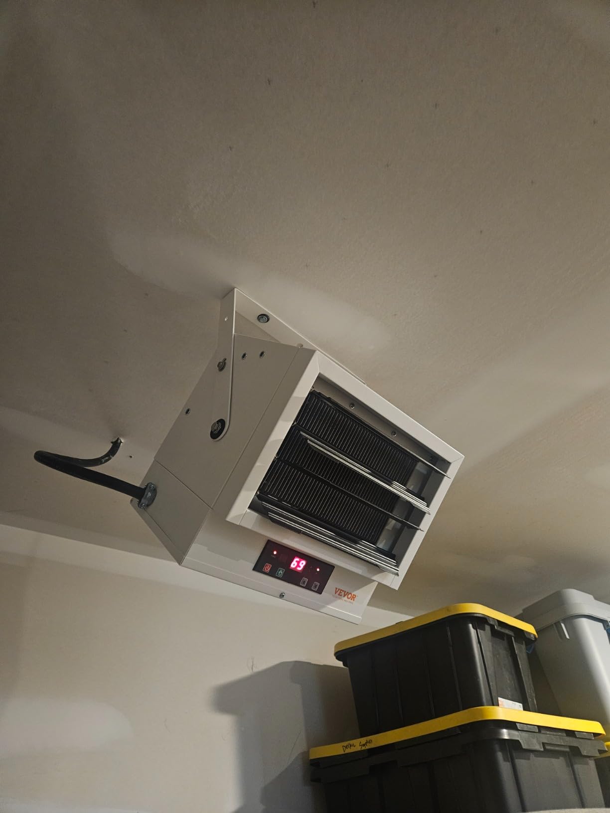 VEVOR Electric Garage Heater, 5000 Watt Digital Fan Forced Wall/Ceiling Mount Shop Heater with Remote Control, Overheat Protection, Hardwired with 9 Hour Timer, ETL Listed customer photo 2