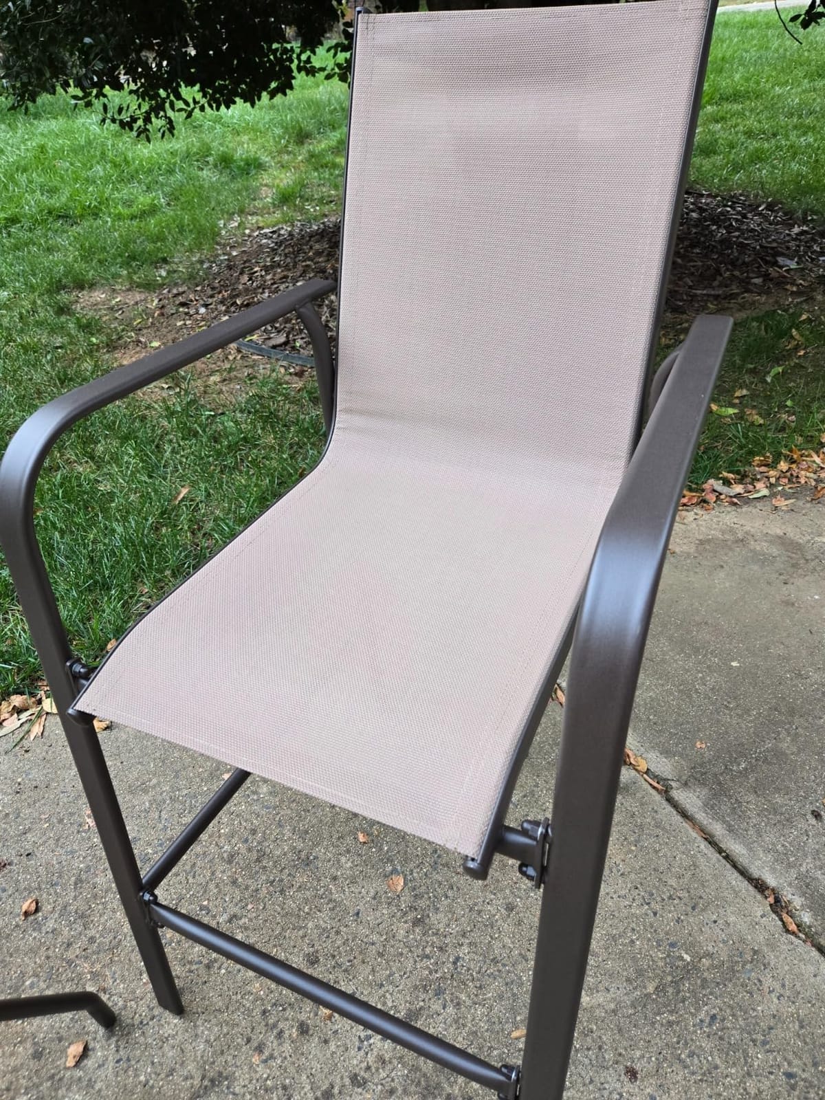 Tangkula 3 Pieces Outdoor Patio Bar Set, Outdoor Bistro Set with 2 Bar Stools and 1 Tempered Glass Bar Table, Bar Height Patio Table and Stools Set for Backyard, Garden, Lawn (Coffee) | Tempered Glass Bar Height Table | Ergonomic Design | 330 LBS Heavy Duty | Simple Style for Patio, Garden, Backyard, Porch customer photo 1