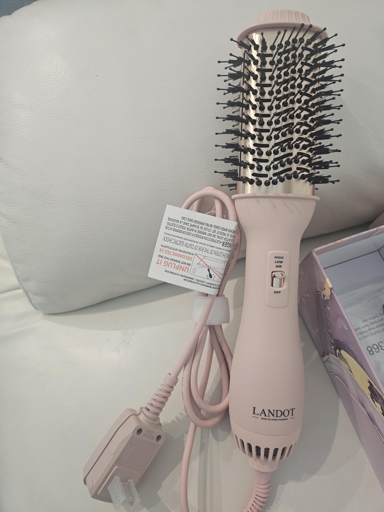 LANDOT Hair Blow Dryer Brush One-Step Hot Air Volumizer for Smooth Blowout customer photo 2
