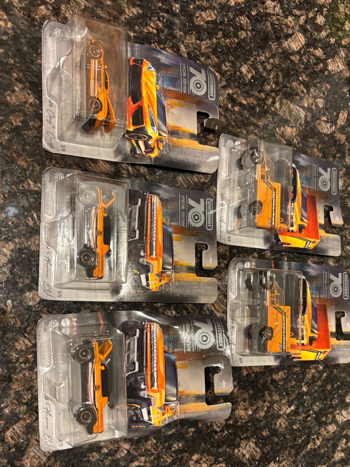 Matchbox 2023 70th Anniversary Special Edition Moving Parts Complete Set of 5 Diecast Vehicles from HMV12-956A Release customer photo 2