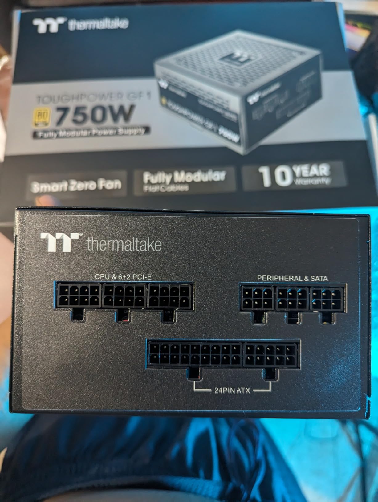 Thermaltake GF1 Fully Modular ATX 750W Power Supply - 80 Plus Gold - Ultra Quiet - Zero RPM, PS-TPD-0750FNFAGU-P customer photo 2