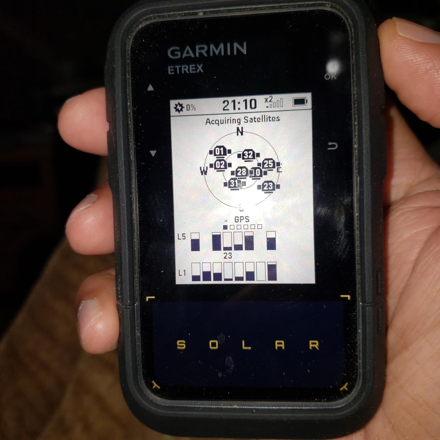 Garmin eTrex Solar, Rugged & Easy-to-Use GPS Handheld | Solar Charging, Multi-Band GPS, Water Resistant (IPX7) customer photo 2
