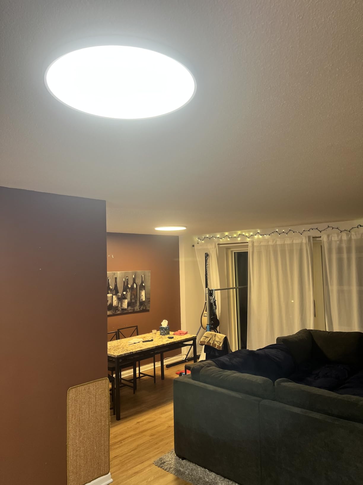 20 Inch Large LED Flush Mount Ceiling Light, 40W, 4350LM, 3000K/4000K/6000K CCT Selectable, White Round Flat Panel Light Low Profile Ceiling Light Fixtures for Hallway, Kitchen, Bedroom, Laundry (1PK) customer photo 2