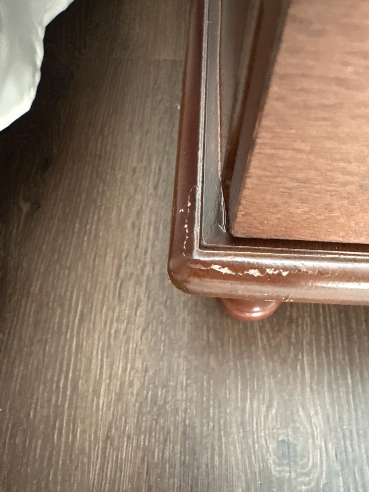 Tribesigns Solid Wood End Table, Fully Assembled Side Table with Drawers, Narrow End Table, Brown customer photo 2