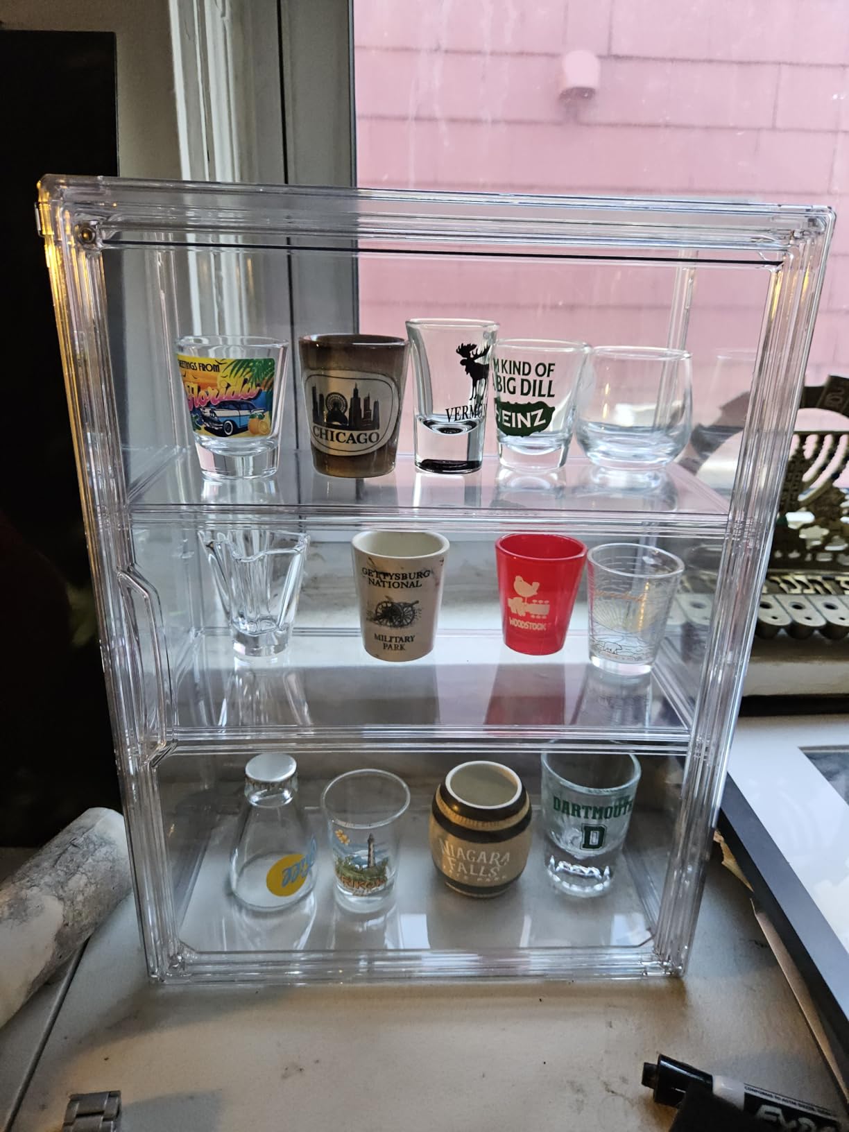 BOHOIDEE 3 Tiers Clear Display Case for Figures, Acrylic Storage Organizers Box with Magnetic Door, Wall-Mounted Dustproof Showcase for Collectibles Action Figure customer photo 2