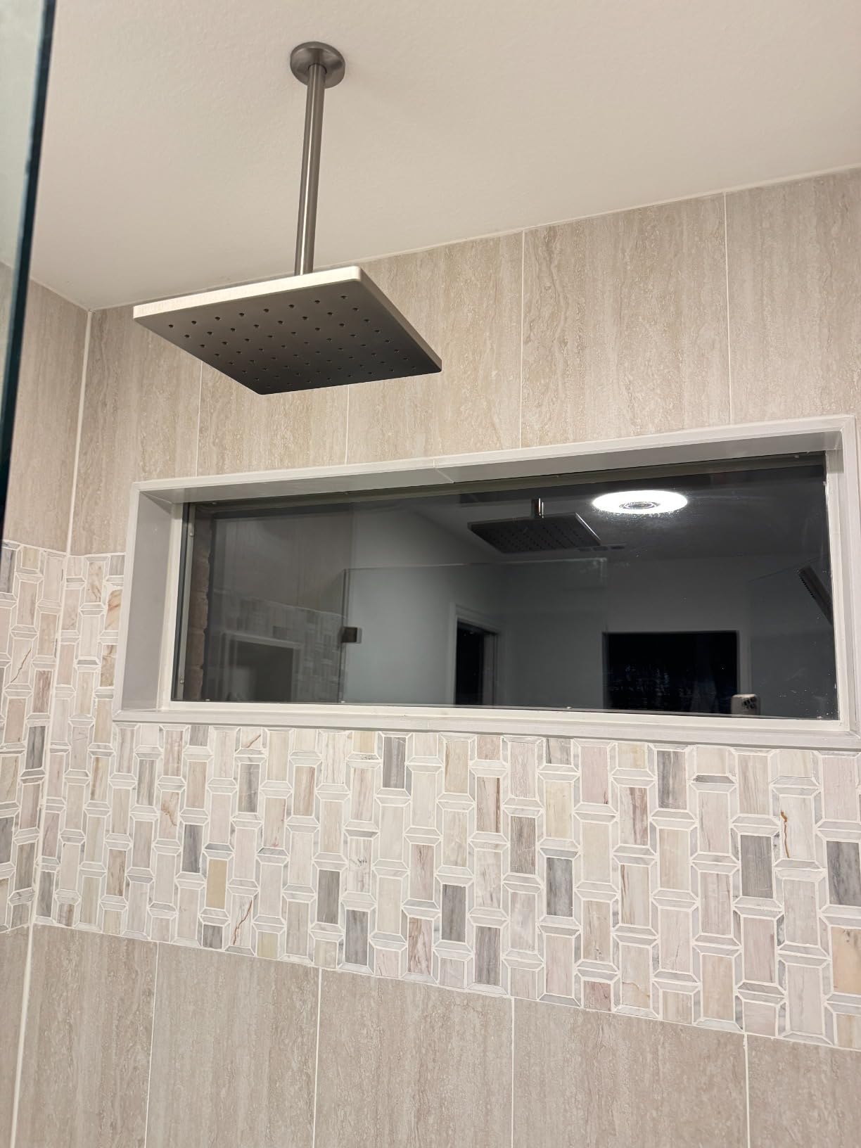 Delta Modern 14 Series Square Rain Shower System Faucet Set, Rainfall Brushed Nickel Shower Head and Handle Set, Valve Trim Kit, 10 Inch, Spotshield Stainless 342701-SP customer photo 1