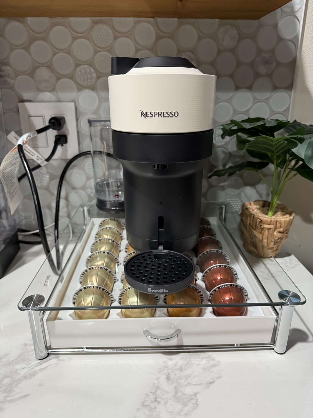 Nespresso Vertuo Pop+ Coffee and Espresso Maker by Breville, Coconut White customer photo 2