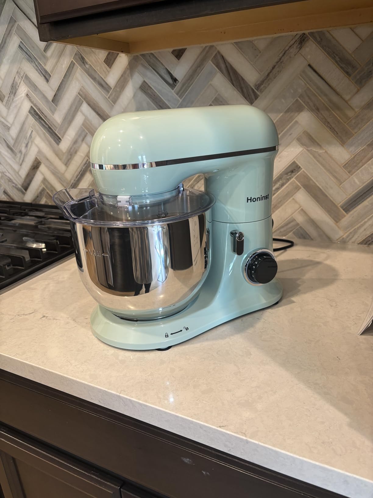 Stand Mixer, 6.5QT 10-Speed Tilt-Head Electric Stand Mixer, 3-In-1 Kitchen Mixer with Bowl, Dough Hook, Whisk and Beater, Food Mixer for Baking, Cake and Most Home Cooks, Red customer photo 1