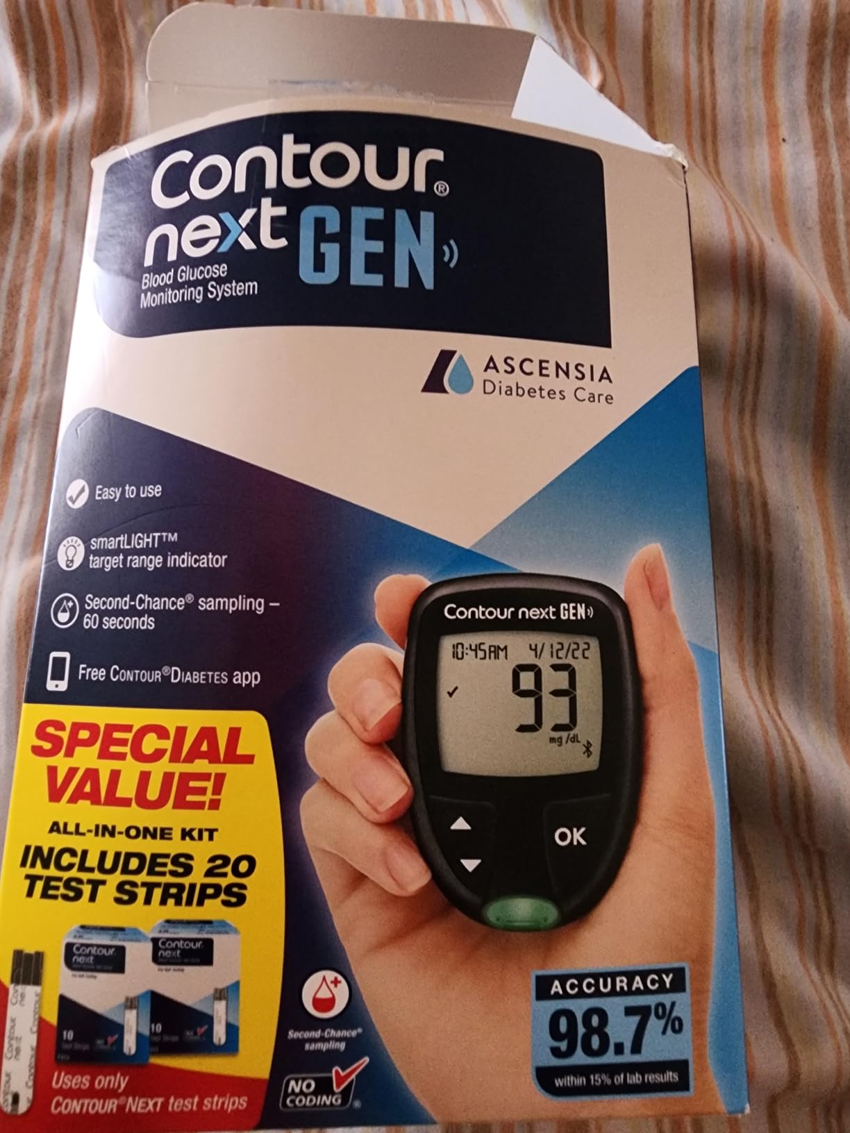 Ascensia CONTOUR NEXT GEN Blood Glucose Monitor All in One Kit + 20 Strips customer photo 1