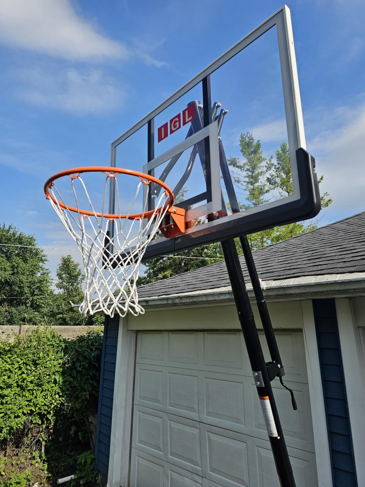 IGL Basketball Hoop Outdoor with 52 Inch Shatterproof Backboard, 10FT Height Portable Basketball Hoop Outdoor, Adjustable Basketball Goal System customer photo 1