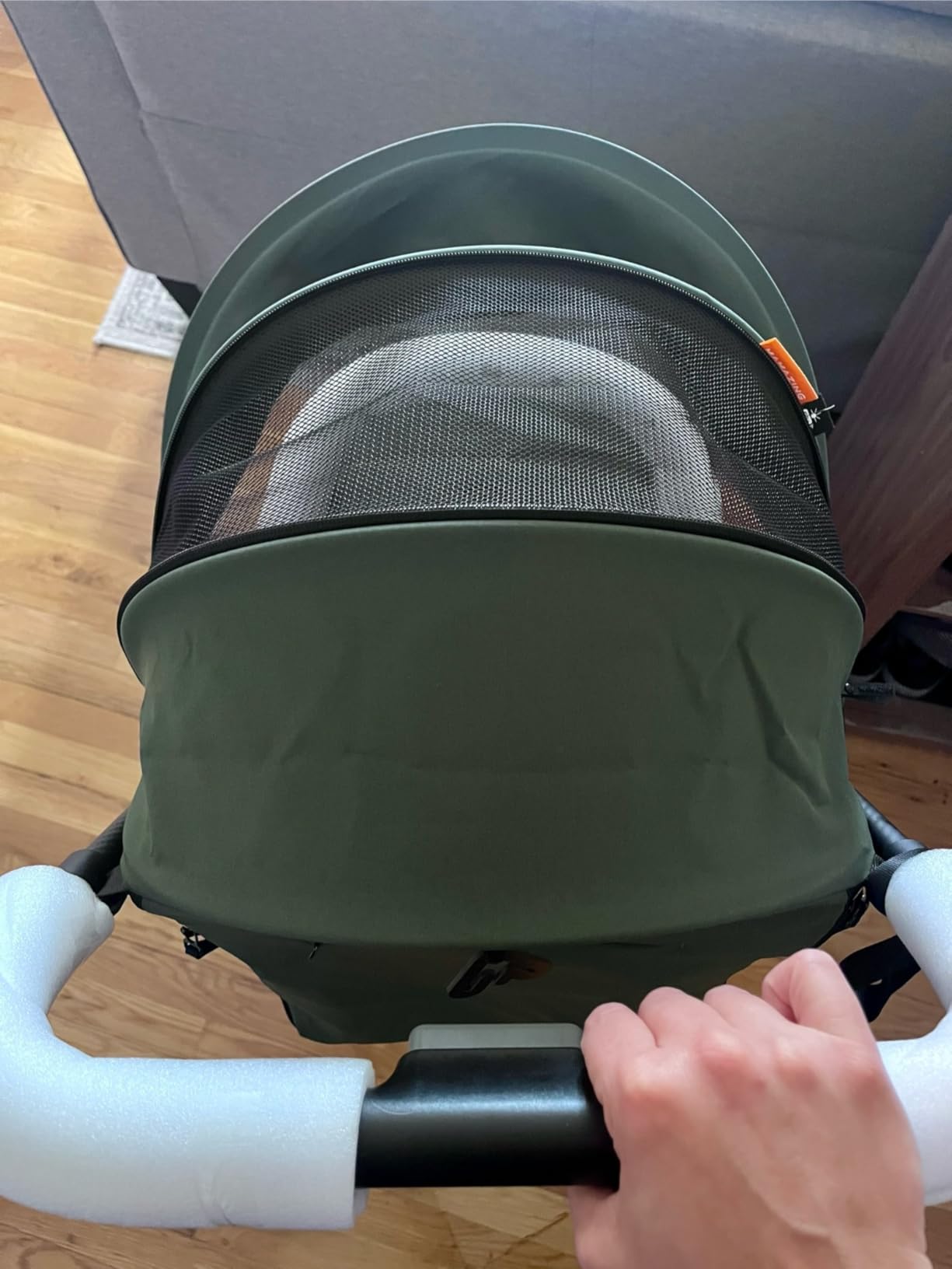 Mamazing Ultra Air Lightweight Baby Travel Stroller with Carbon Fiber Frame | Compact & Airplane-Friendly, One-Handed Fold, 11.6 lbs, UPF50+ Canopy, Under-Seat Basket, Perfect for Toddler Travel, Green customer photo 1