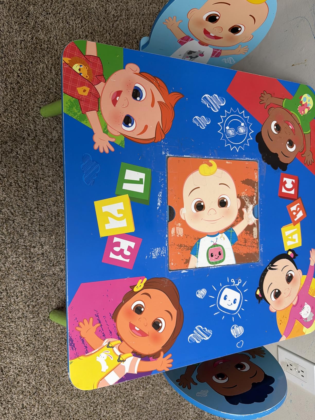 Delta Children Bluey Kids Table and Chair Set with Storage (2 Chairs Included) - Greenguard Gold Certified - Ideal for Arts & Crafts, Snack Time, Homeschooling, Homework & More, Blue customer photo 2