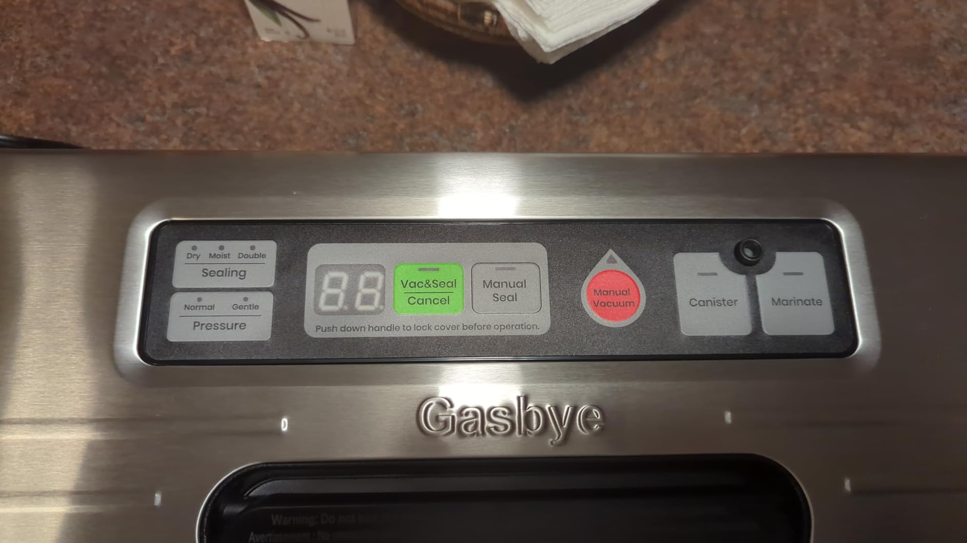 95kPa Precision Vacuum Sealer Machine, Double Heat Seal for Dry/Moist Food, Easy-Lock Handle, Built-in Bag Storage & Cutter, Progress Display, Pulse Mode, Removable Drip Tray, Silver customer photo 2