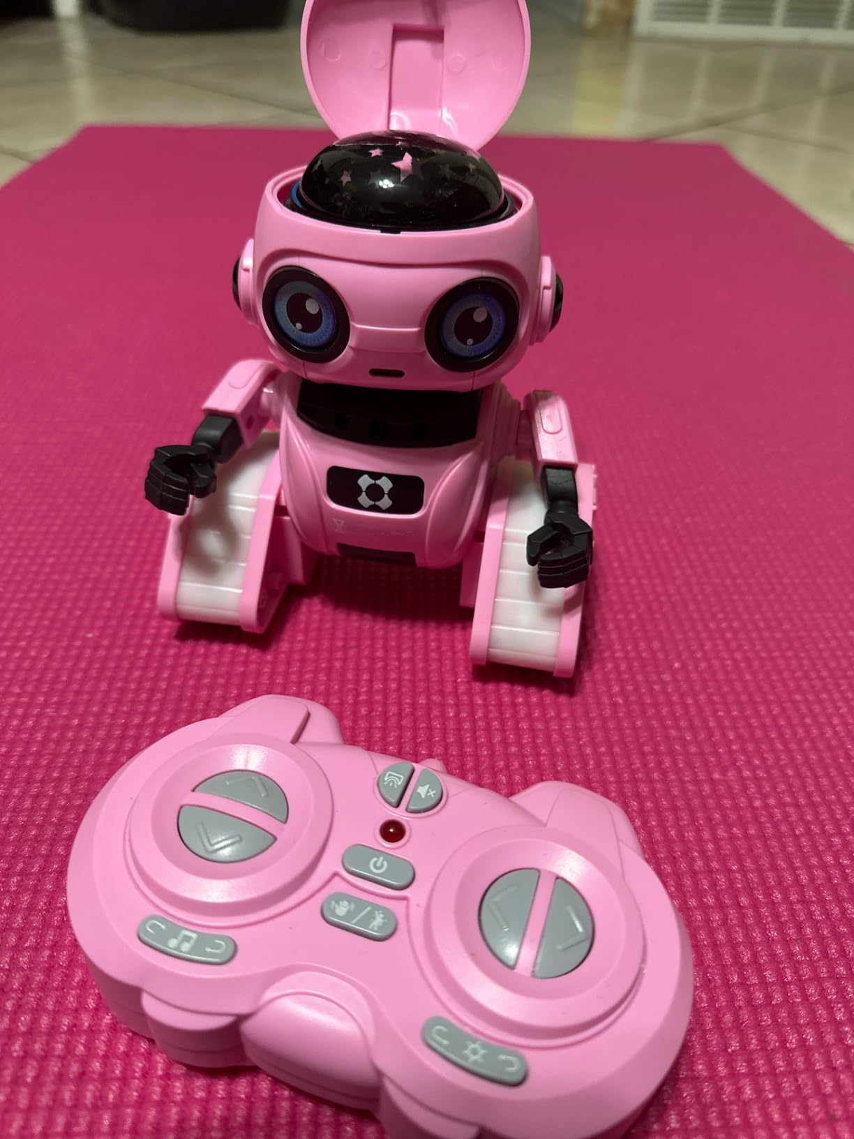 Robot Toys for Boys and Girls, Rechargeable Remote Control Robot with Auto-Demonstration, Light Projection, Dance Moves, Music, and Gesture Sensing - Toy Robot Gifts for 6+ Year Old Boys (Blue) customer photo 2