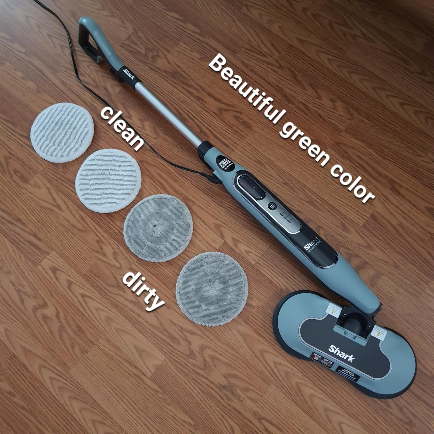 Shark Steam & Scrub Steam Mop, All-in-One Hard Floor Cleaner, Grey, S8001 customer photo 1