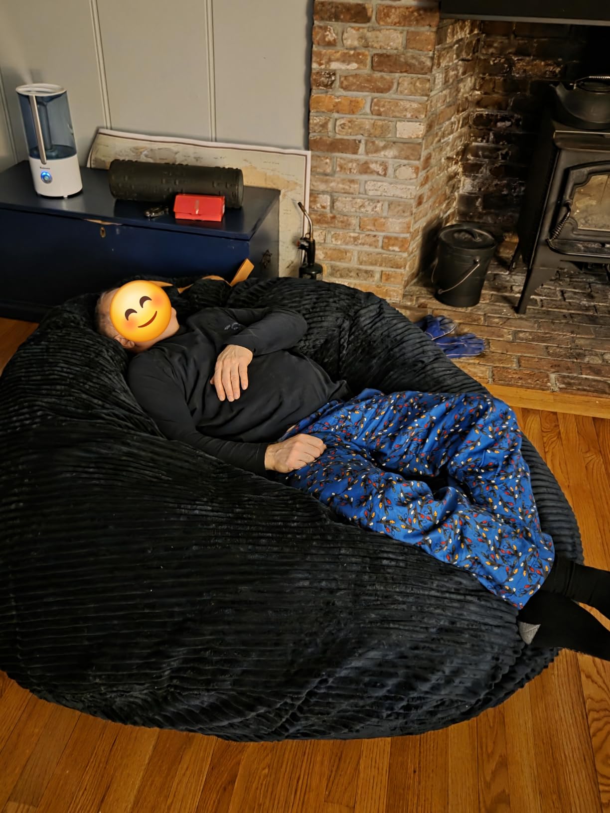 Big Joe Fuf 8Ft Giant Foam Bean Bag Chair, Oversized Couch with Removable Cover customer photo 1
