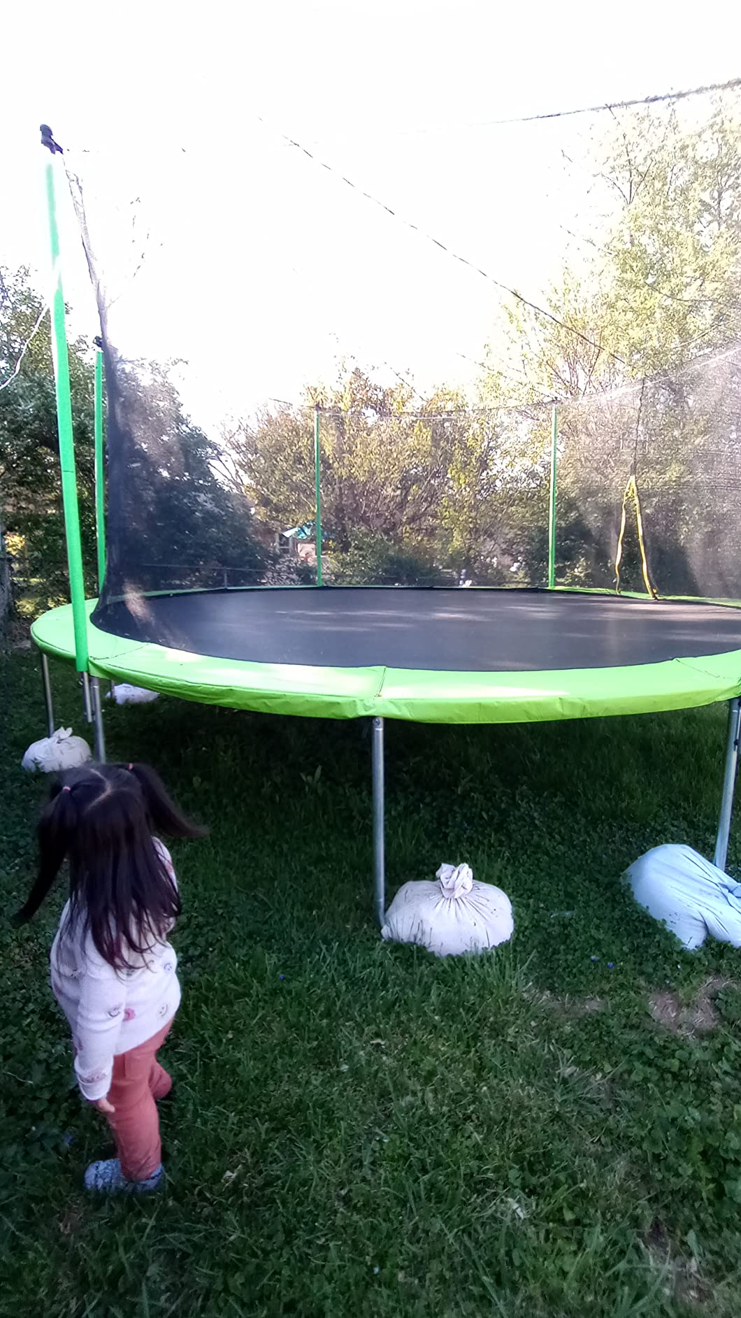 Lyromix 10 12 14 16FT Trampoline Outdoor, Light/Sprinkler/Basketball Hoop | Large Recreational Trampoline for Kids and Adults, Heavy Duty Yard Trampolines with Enclosure Net, ASTM Approval customer photo 2