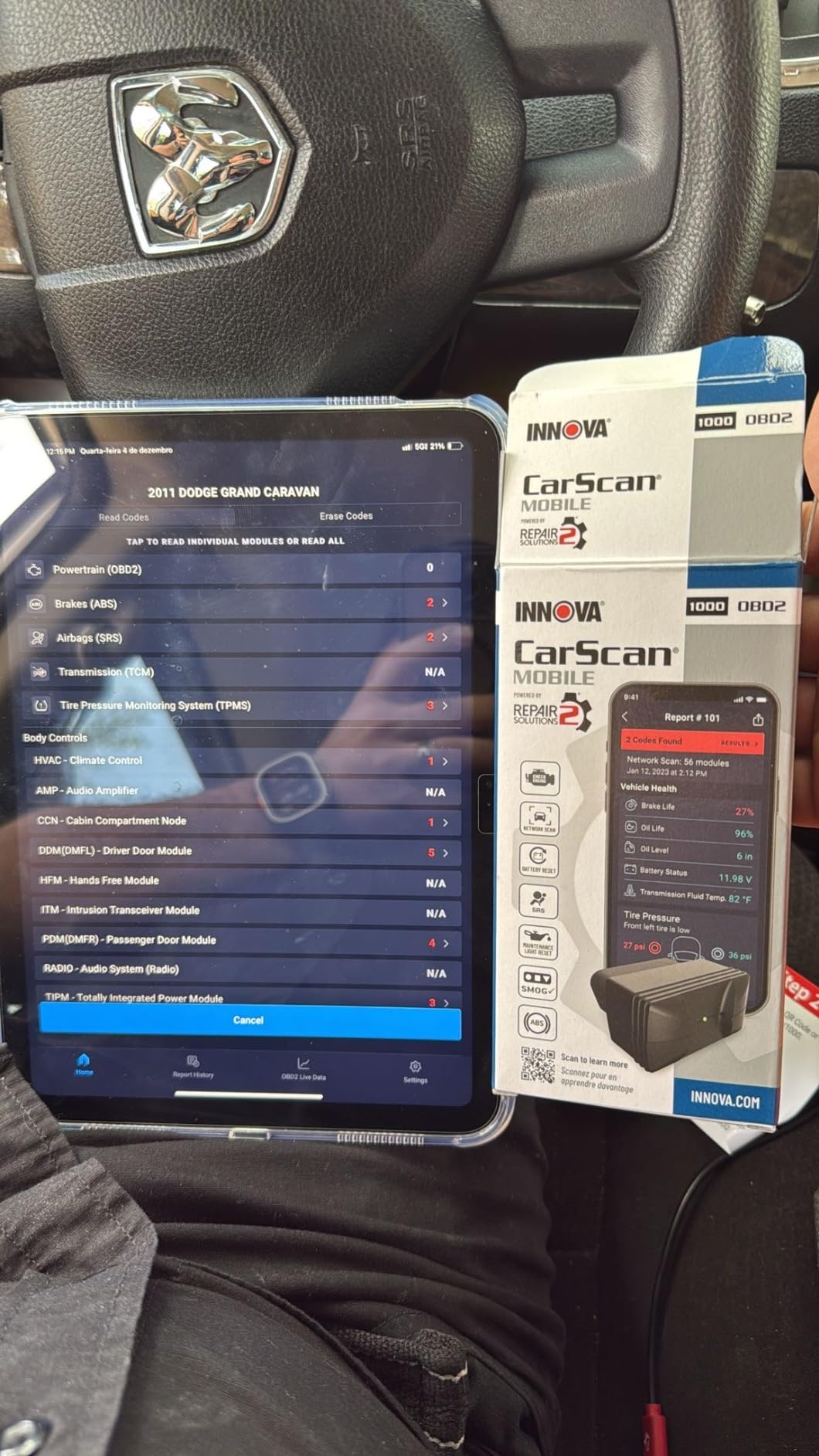 Innova 1000 Bluetooth OBD2 Scanner for iPhone & Android - Predict Car Problems Before They Happen - No Subscriptions - Detect Check Engine, ABS, SRS Issues for Cars 1996+ customer photo 1
