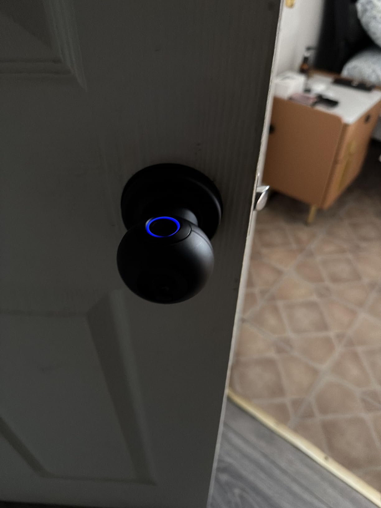 Buoan Fingerprint Door Lock, Smart Fingerprint Door Knob with Lock, Biometric Black Door Lock, Keyless Thumbprint Entry Door Lock for Bedrooms, Hotels, Apartments, Offices and Garages customer photo 1
