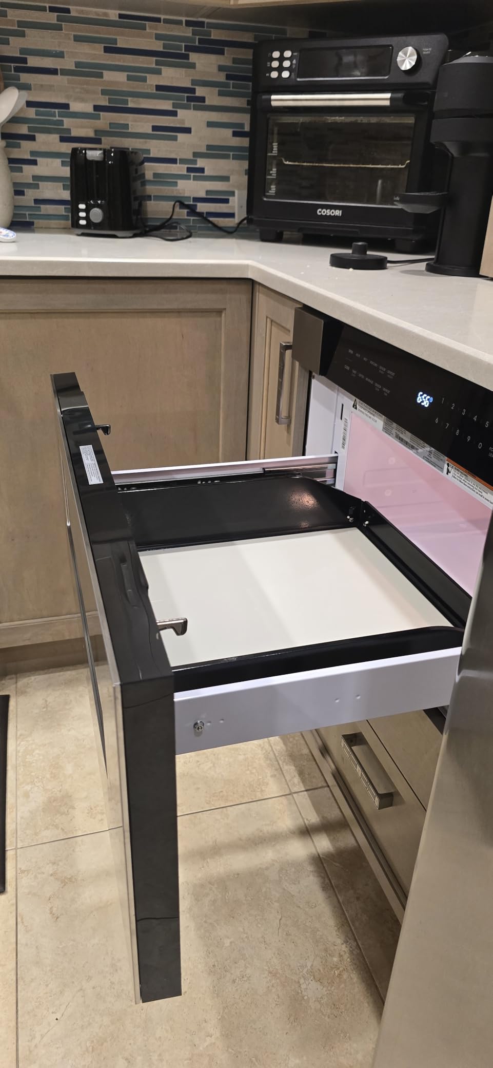 30 in. Haven Coll 1.2 cu. ft. Built-in Microwave Drawer, Stainless Steel | Cosmo COS-MWD3012NHSS Automatic Presets, Touch Controls,10 Power Levels, 1000W, Defrost Functions, Child Lock Function customer photo 2
