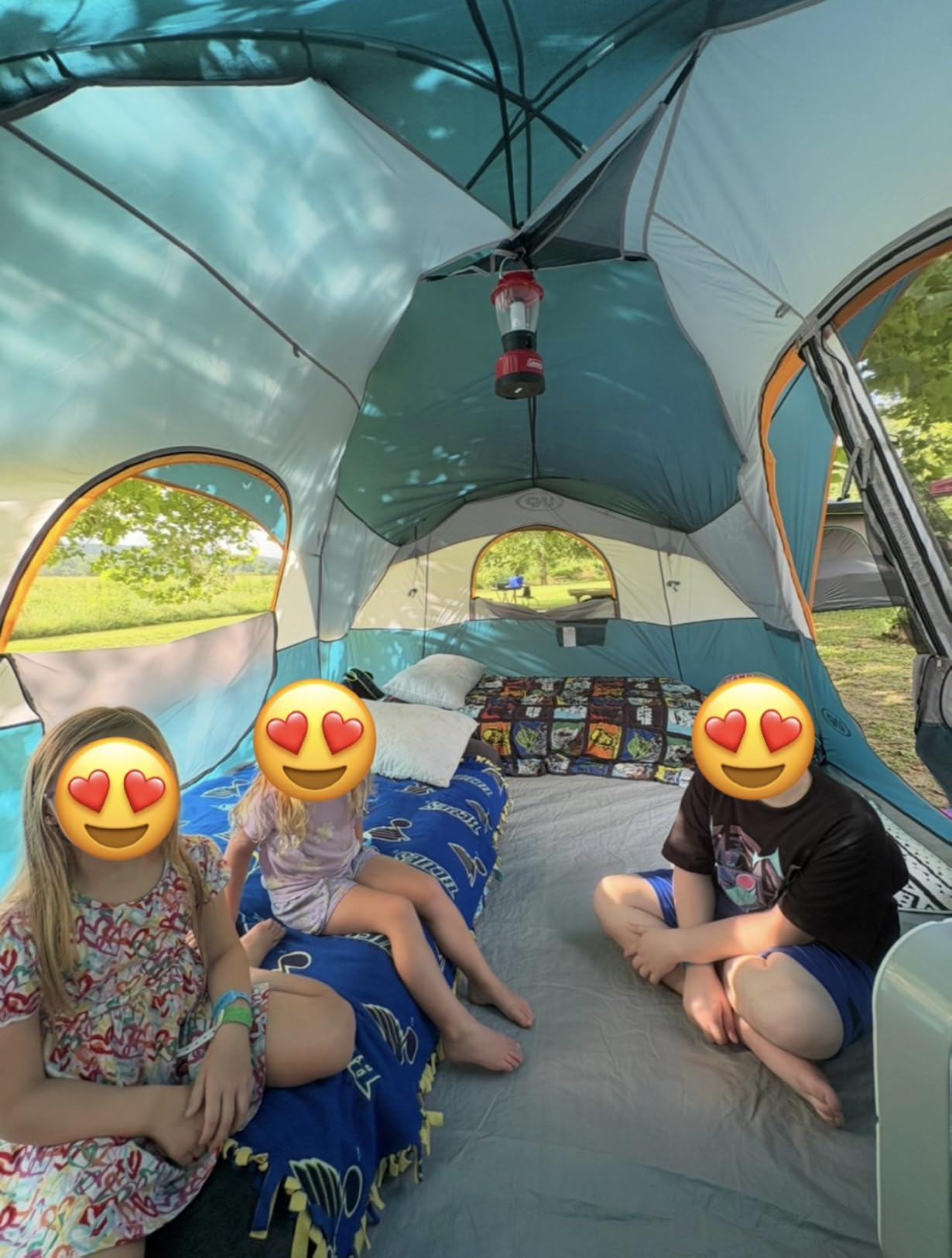 UNP Camping Tent 10-Person-Family Tents, Parties, Music Festival Tent, Big, Easy Up, 5 Large Mesh Windows, Double Layer, 2 Room, Waterproof, Weather Resistant, 18ft x 9ft x78in customer photo 1