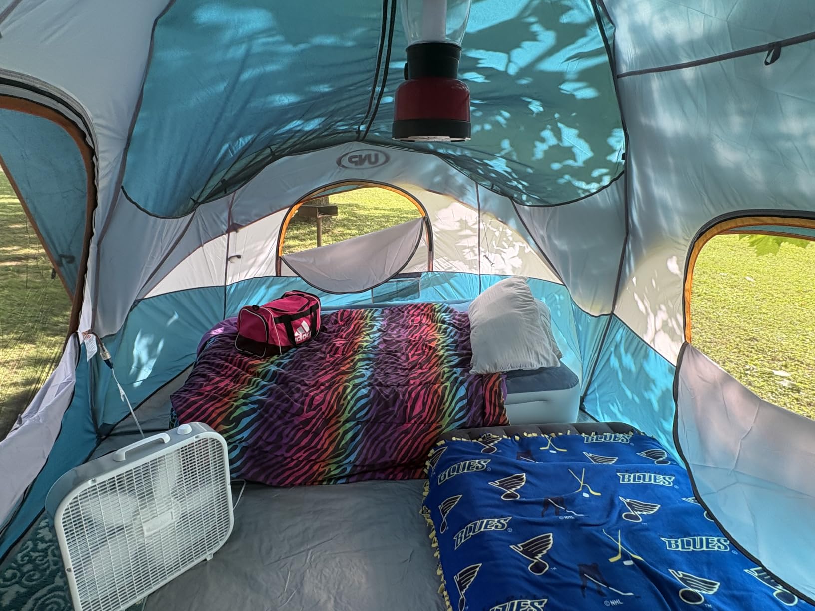 UNP Camping Tent 10-Person-Family Tents, Parties, Music Festival Tent, Big, Easy Up, 5 Large Mesh Windows, Double Layer, 2 Room, Waterproof, Weather Resistant, 18ft x 9ft x78in customer photo 2