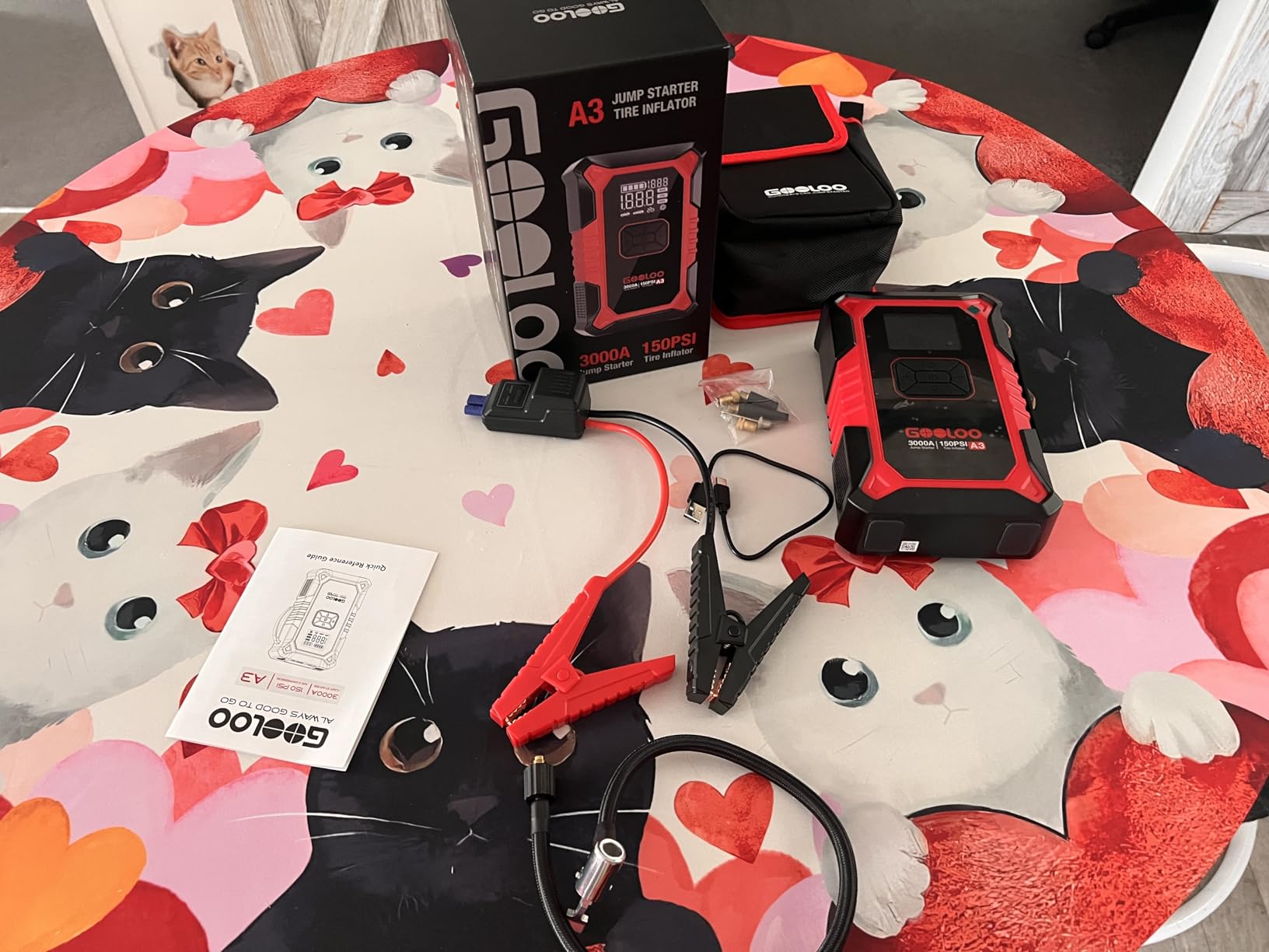 GOOLOO A3 12V 3000A Portable Jump Starter with Air Compressor customer photo 1