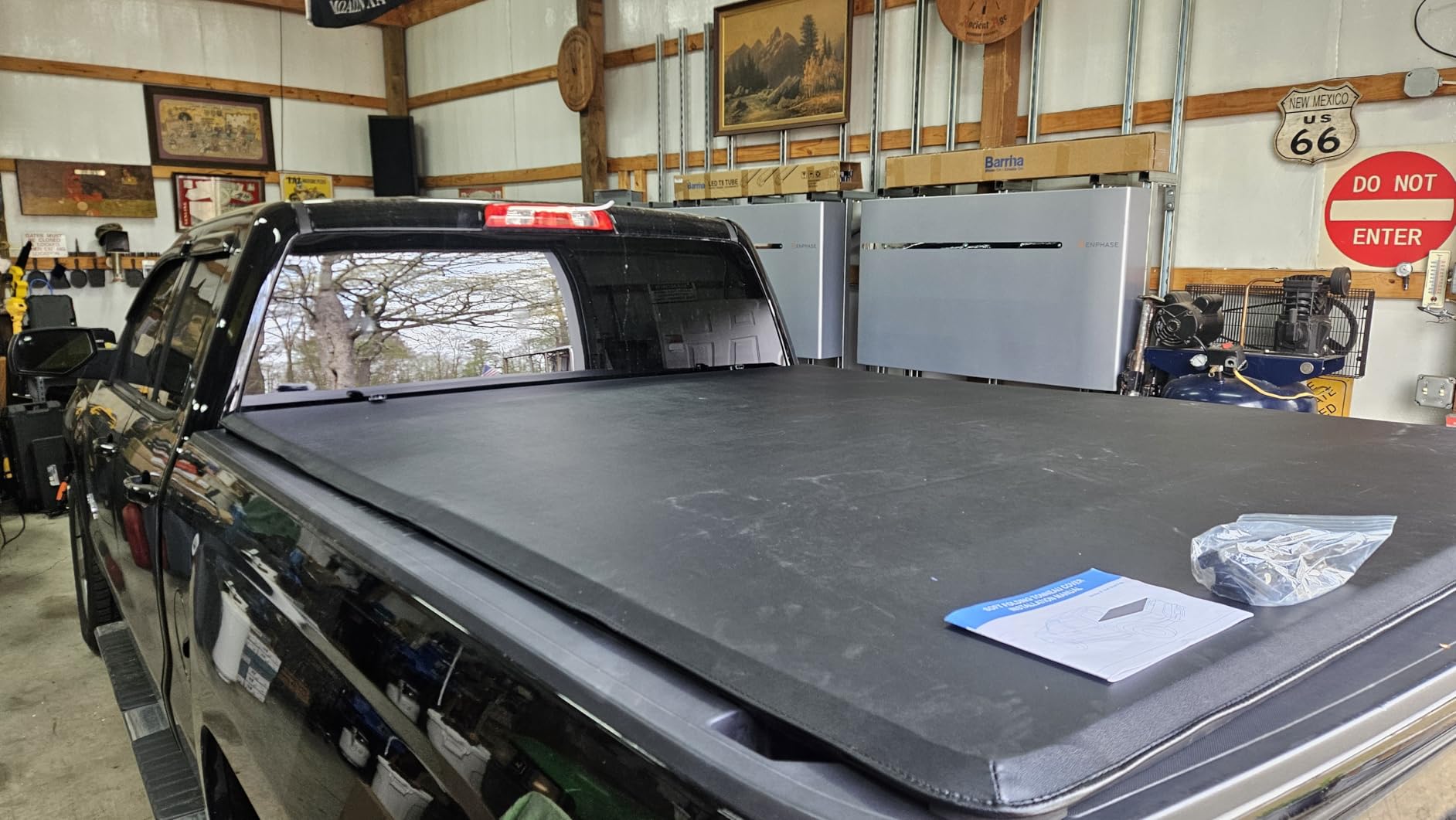 6.5FT Soft Quad Fold Truck Bed Tonneau Cover Compatible for Chevy Silverado/GMC Sierra 1500 2014-2018, Silverado/Sierra 2500 3500 HD 2015-2018, Fleetside Truck Tonneau Covers 78inch customer photo 1