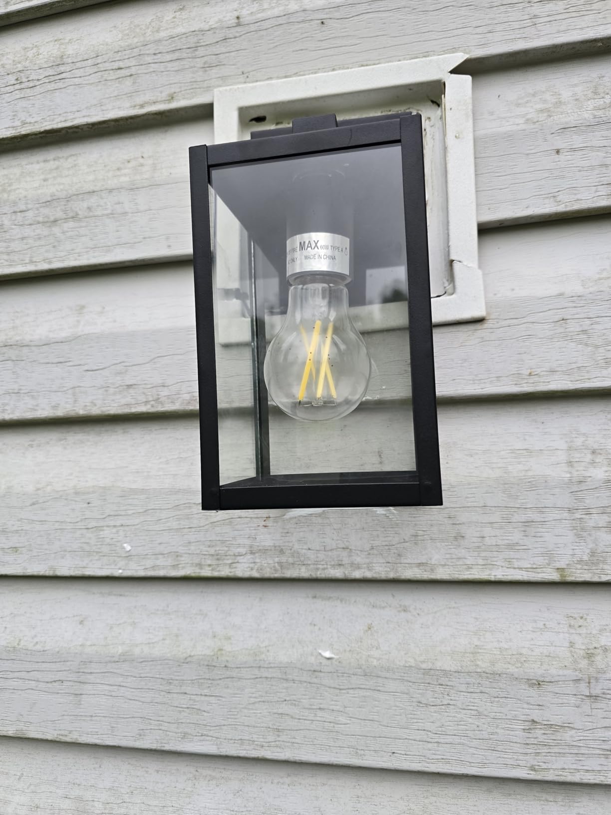 Dusk to Dawn Exterior Lighting Fixtures, Outdoor Porch Light Wall Sconce | 10.65 inch, Anti-Rust Metal Frame, Tempered Glass, E26 Base, Waterproof, Sensor Wall Lantern for Patio, Garage, Entryway customer photo 1