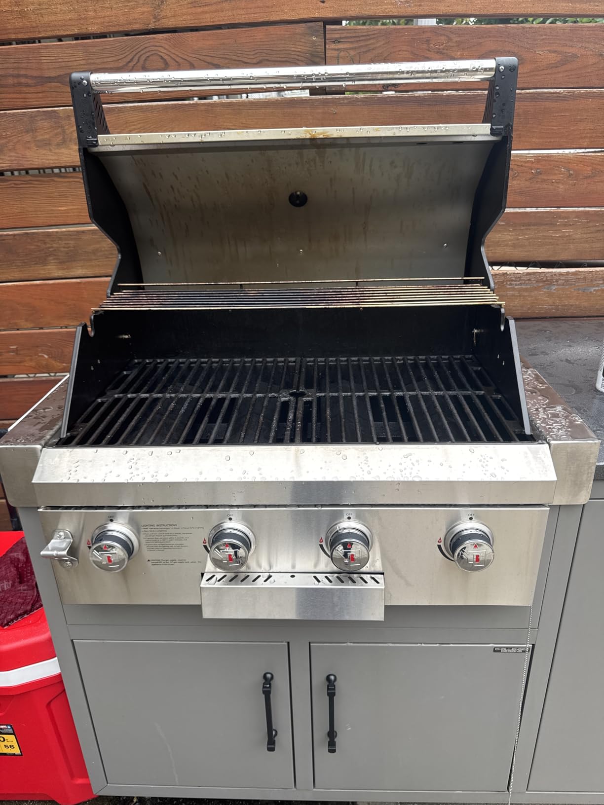 Brand-Man Built-In Gas Grill Head, 30-Inch 4-Burner Outdoor Kitchen Grill | Natural Gas Convertible Propane BBQ Island, Heavy Duty Stainless Steel with Cast Iron Grates and Griddle, 40,000BTUs customer photo 2