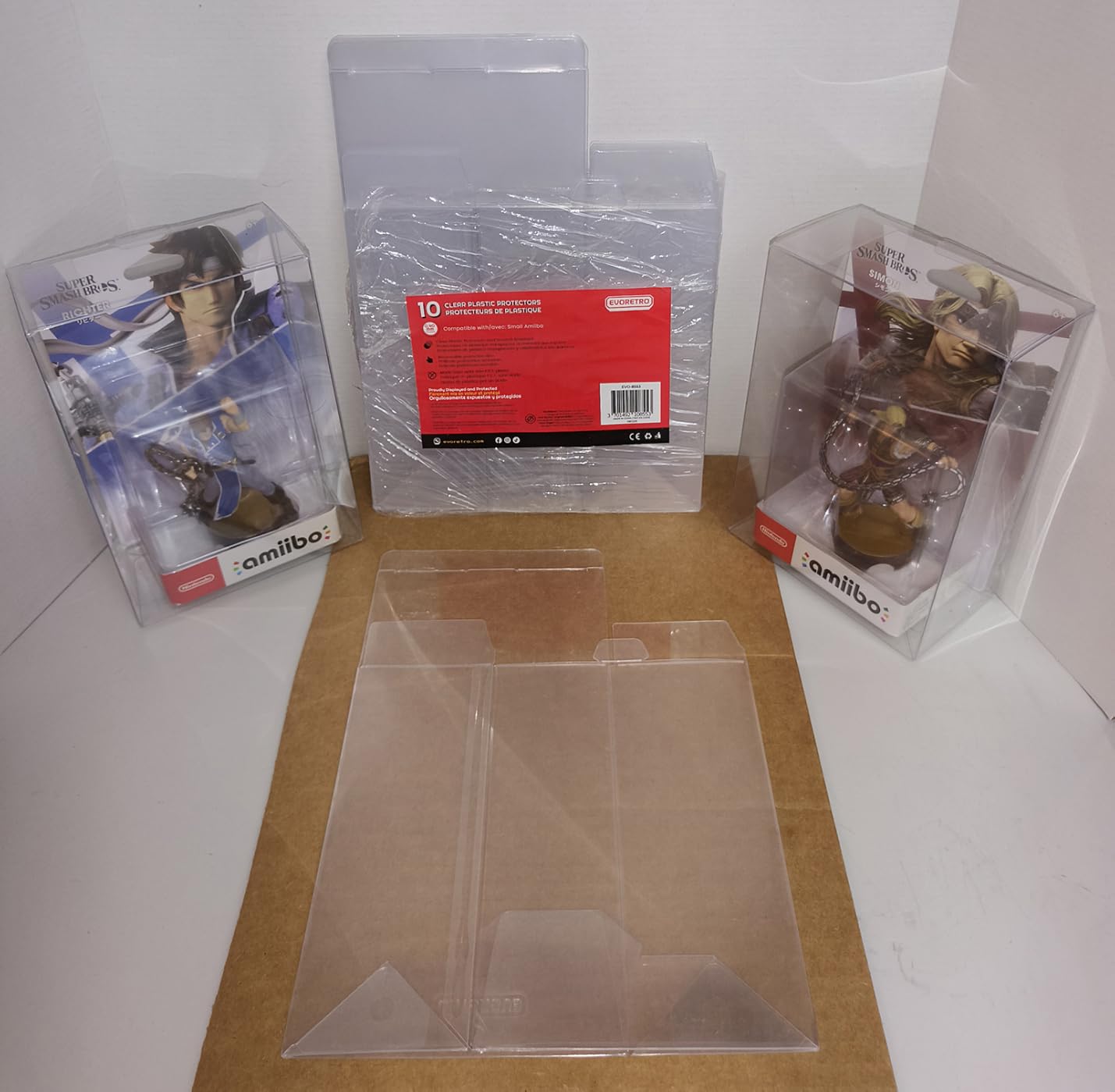EVORETRO Display Case Protector for Small Amiibo Single Action Figure Box | 10 Pack | 0.40mm Thick | Clear PET, Scratch-Resistant | Fits for Small Amiibo Figures | Stackable, Snug-Fit customer photo 1
