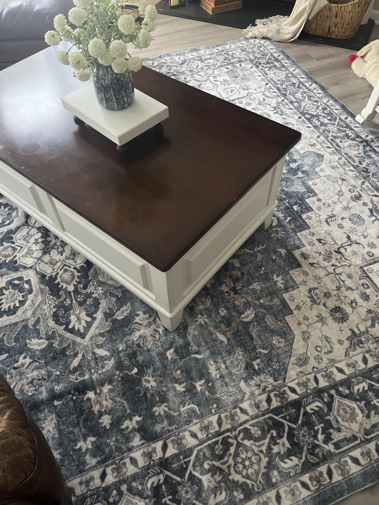 Amada 8x10 Area Rugs for Living Room, Washable Area Rug, Blue customer photo 1
