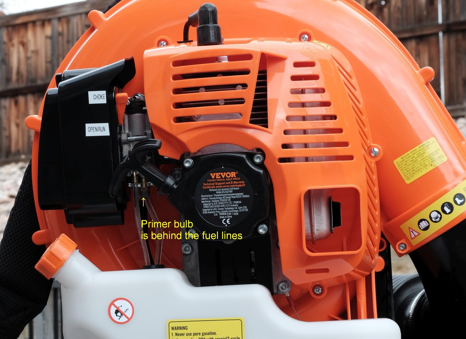 VEVOR Gas Leaf Blower, 26CC 2-Cycle Handheld Leaf Blower Gas Powered with 425 CFM and 156 MPH customer photo 2