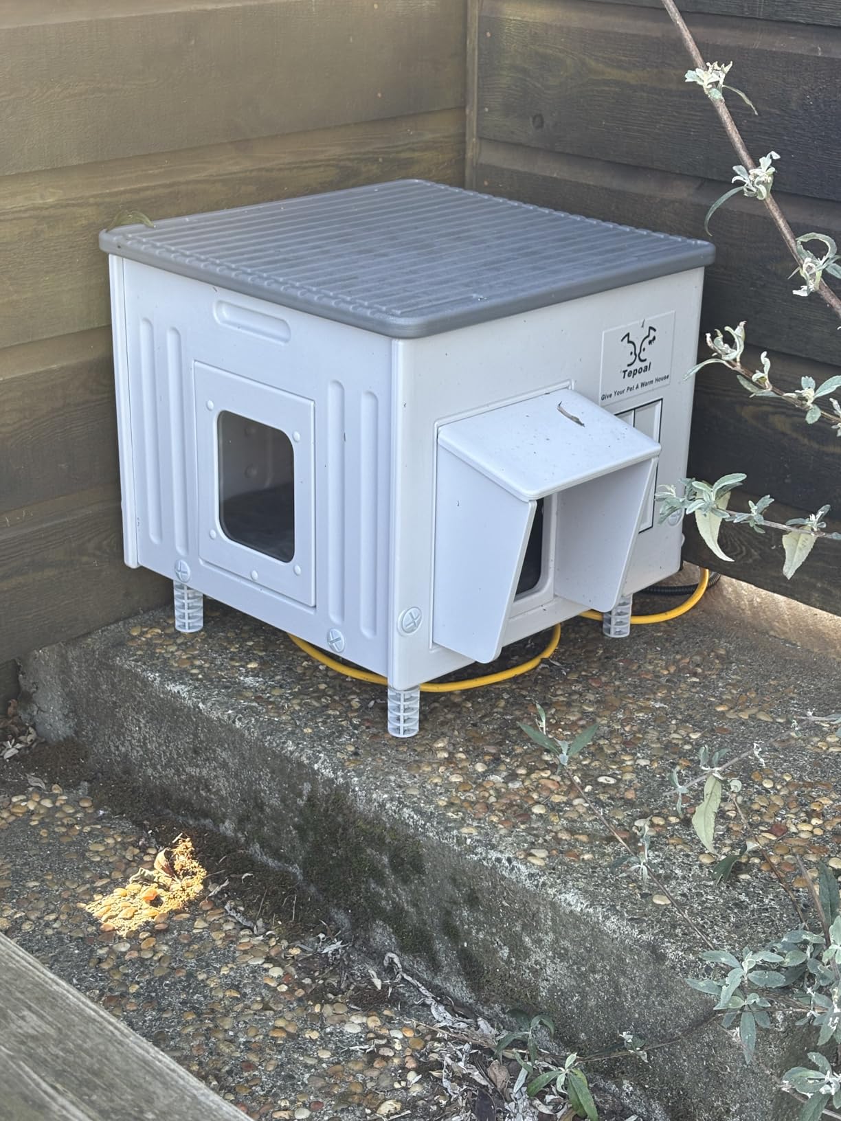 Indestructible Heated Cat House for Outdoor Cats in Winter, 100% Waterproof & Weatherproof Heated Cat House for Outside, Fully Insulated Feral Cat Shelter for Outdoor Barn Strays customer photo 2