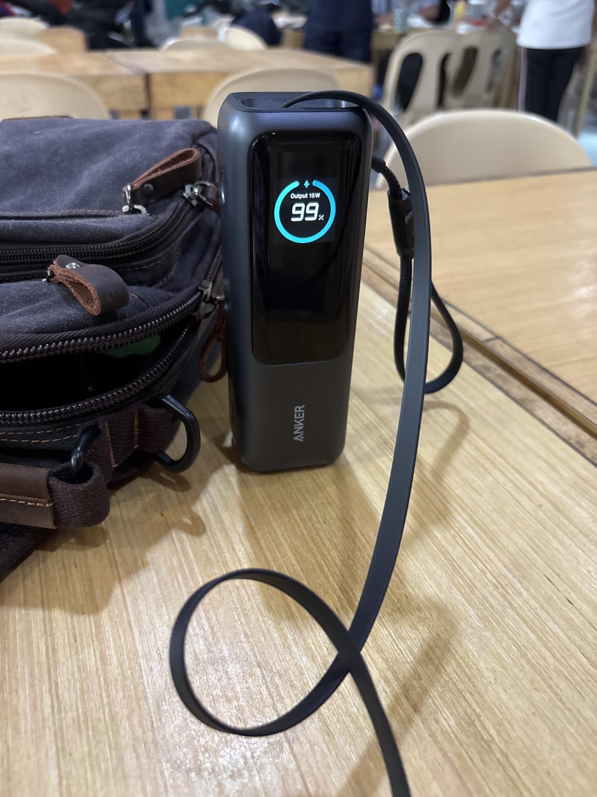 Laptop Power Bank, 25,000mAh Travel Essential with 165W Total Output | 3 USB-C Ports with 100W Max Each, Built-In Retractable Cables, Flight-Ready, for iPhone 17 Series, MacBook, and More customer photo 2