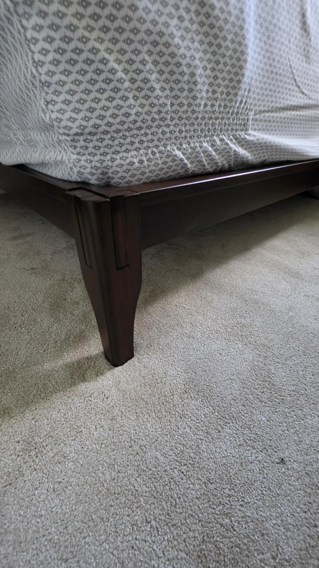 Merax King Size Bamboo Platform Bed Frame with Tall Headboard, Brown | Mid-Century Modern Solid Bedframe King-Size, Wood Slat Support, No Box Spring Needed, Easy Assembly, Noise Free customer photo 1