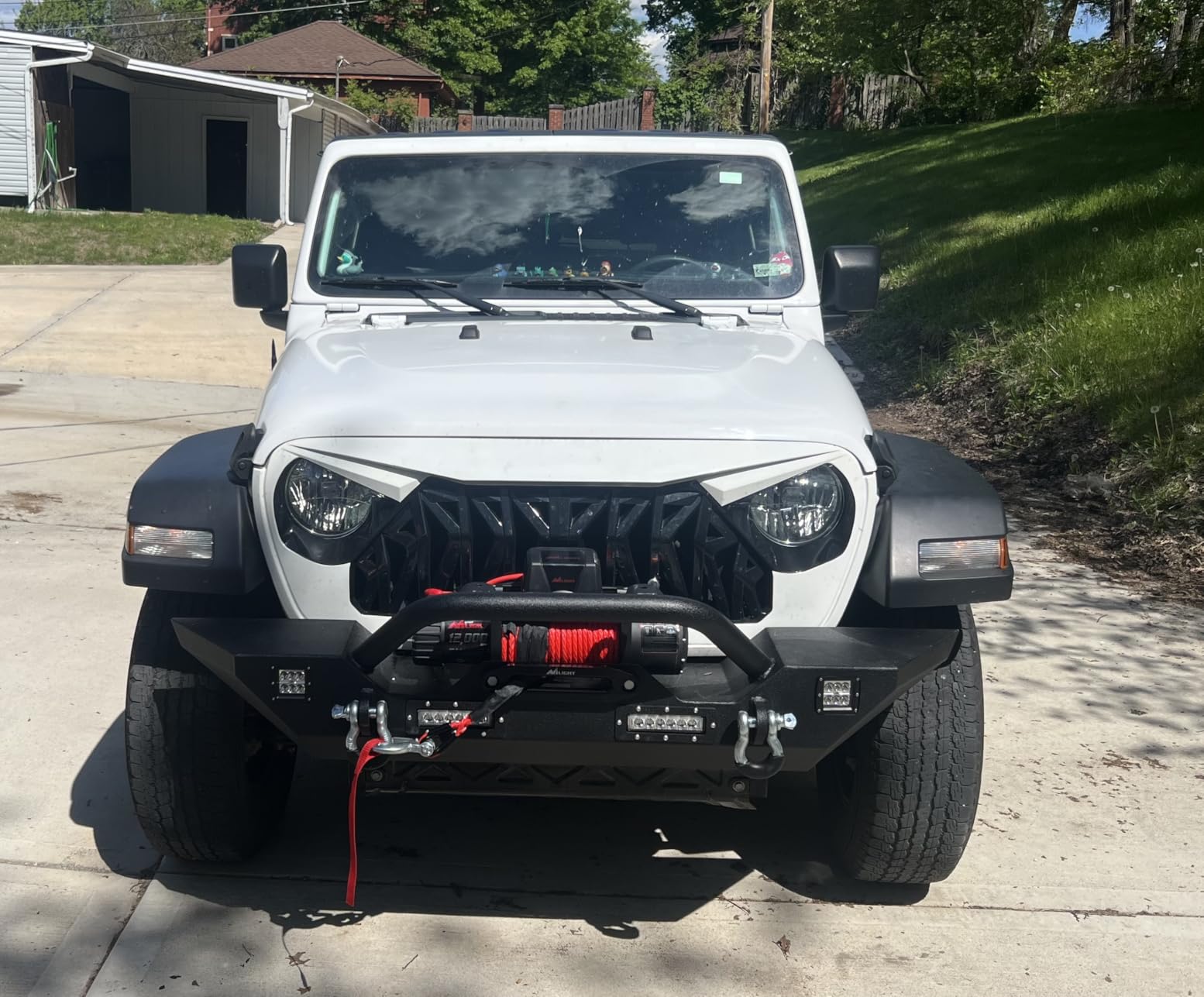 Nilight 12000lb Electric Truck Winch 12V w Synthetic Rope for Jeep Recovery | Waterproof Heavy Duty Towing Winches with Wireless & Wired Remote Fairlead for Pickup Truck SUV Trailer Off-Road Recovery customer photo 2