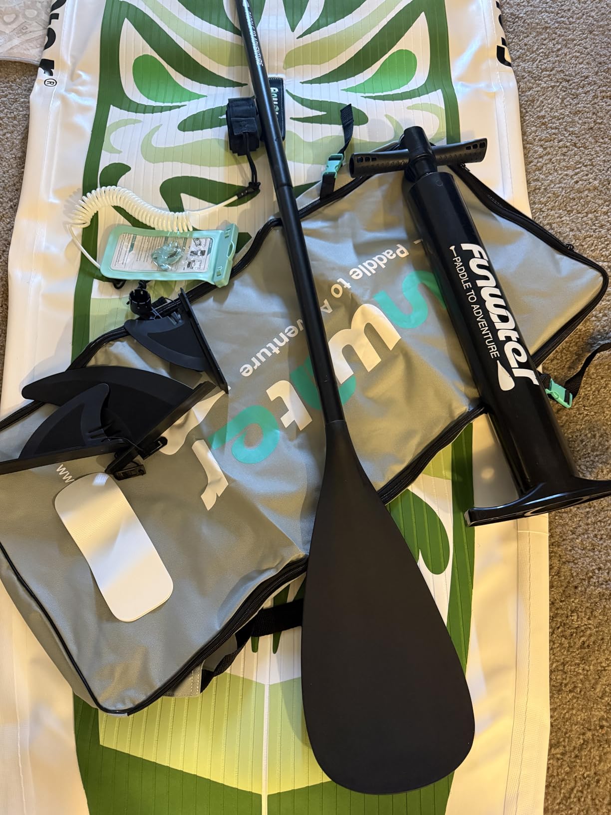 FunWater Inflatable Stand Up Paddle Board with Beginners SUP Accessories | 10'6'' SUP, Anti-Slip EVA Deck, Versatile Yoga/Big Fin Inflatable Paddle Boards for Adults & Youth customer photo 2