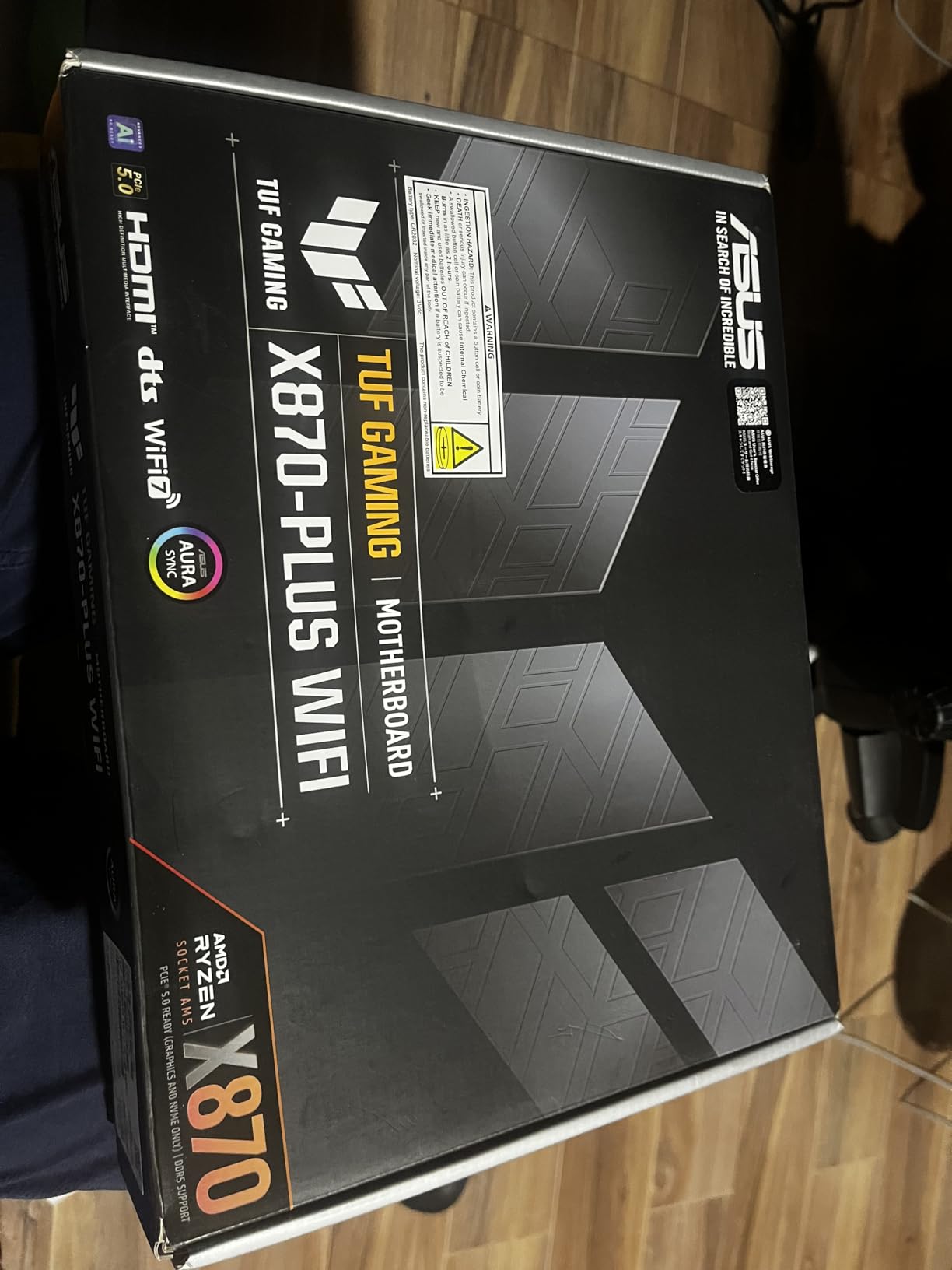 ASUS TUF Gaming X870-PLUS WiFi AMD AM5 X870 ATX Motherboard, 16+2+1, 80A SPS Power Stages, DDR5, PCIe 5.0 Ready, Four M.2 Slots, Wi-Fi 7, 2.5Gb LAN, HDMI, USB4 40Gbps, SATA 6 Gbps, USB 20Gbps Type-C customer photo 2
