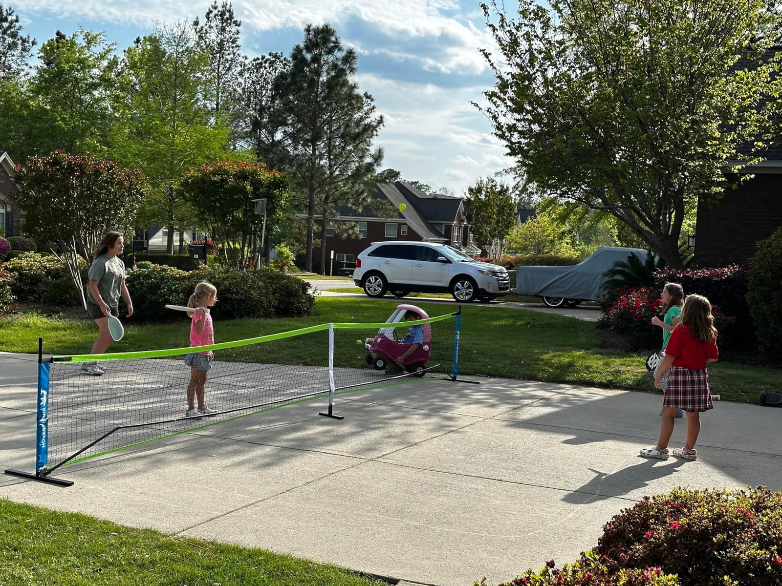 Hoverphenix Pickleball Net - 22FT Full Size Net with Carry Bag for Driveway | Regulation Size Net, All-Weather Sturdy Steel Frame, Easy Setup Indoor & Outdoor Use customer photo 1