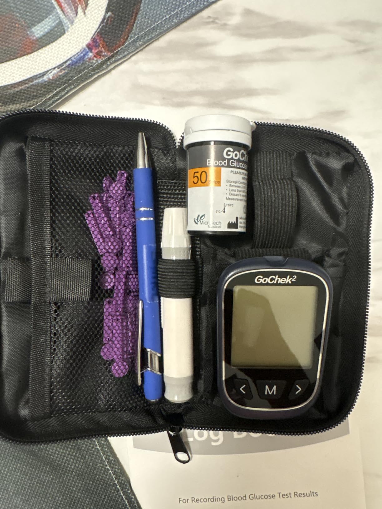 MicroTech Blood Glucose Monitor Kit 100 Strips & Lancets, No Coding, 500 Storage, Wider HCT for Family customer photo 1