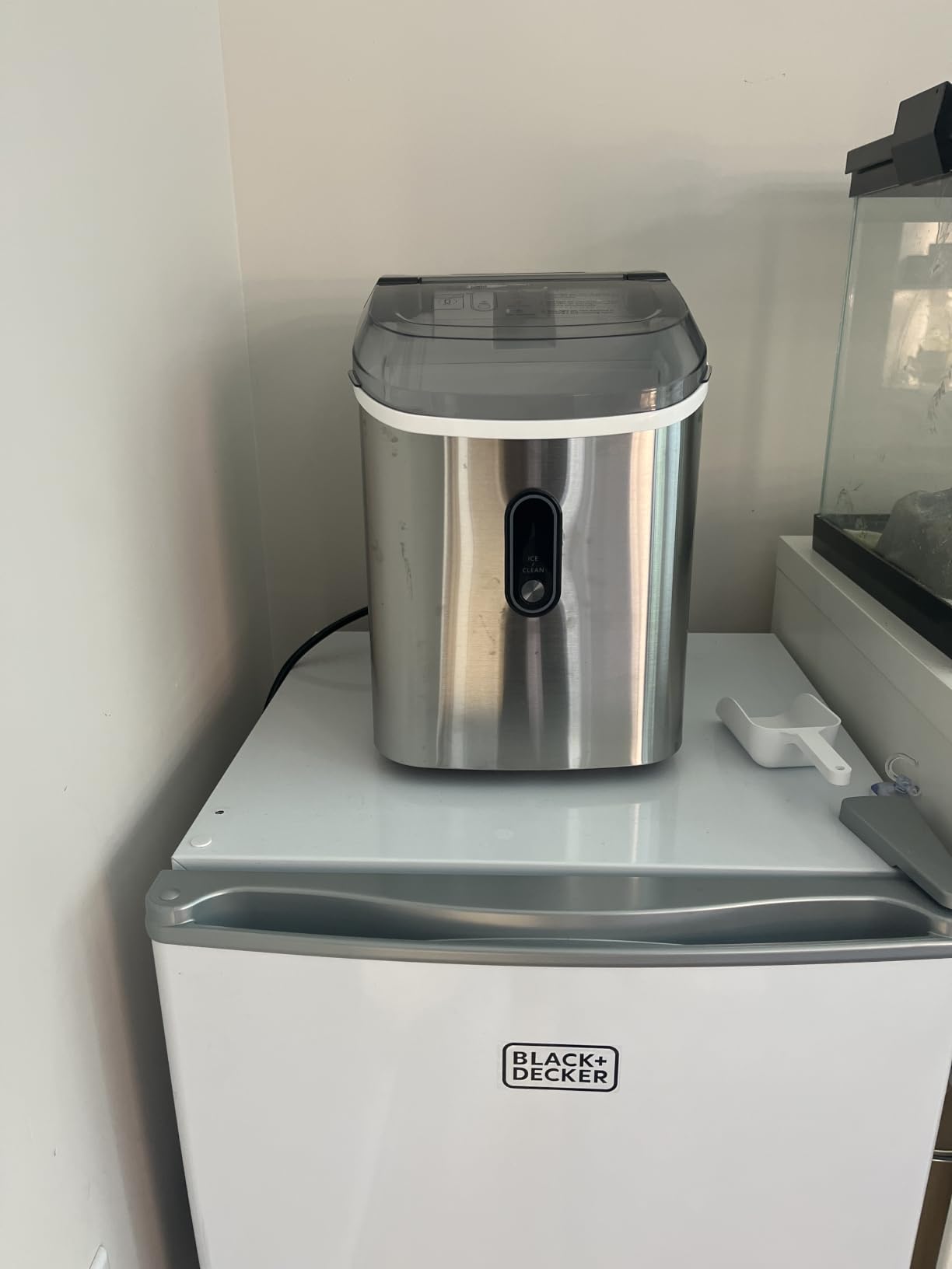 Silonn Nugget Ice Maker Countertop, Pellet Ice Machine with Self-Cleaning Function, Sonic Ice Maker Produces 36lbs of Chewable Ice in 24 Hours, Ideal for Home Kitchen and Office (Stainless Steel) customer photo 2