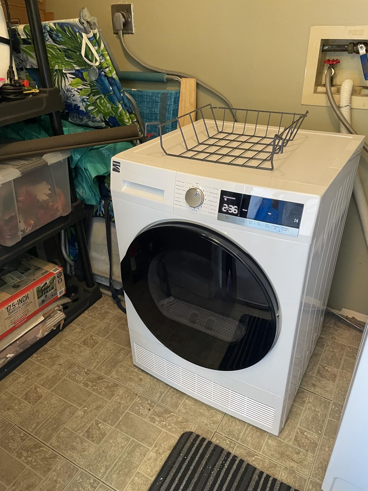 Kenmore 4.0 cu. ft. Ventless Condensing Electric Dryer - White | Compact Front Load Dryer - Wrinkle Guard to Reduce Wrinkles & Static - Smart Sensor Drying - ENERGY STAR Certified customer photo 1