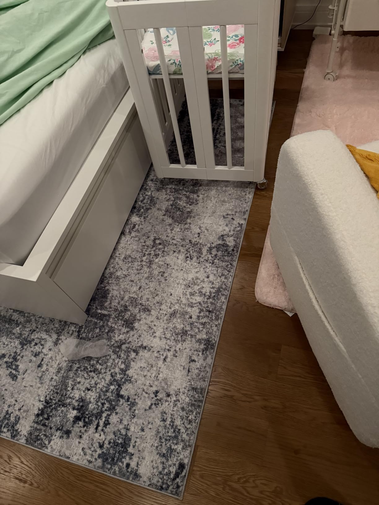 9x12 Area Rugs for Living Room Washable: Abstract Large Rug for Dining Room Bedroom Carpet Non Slip 9 by 12 Indoor Modern Nursery Home Office Blue Grey customer photo 1