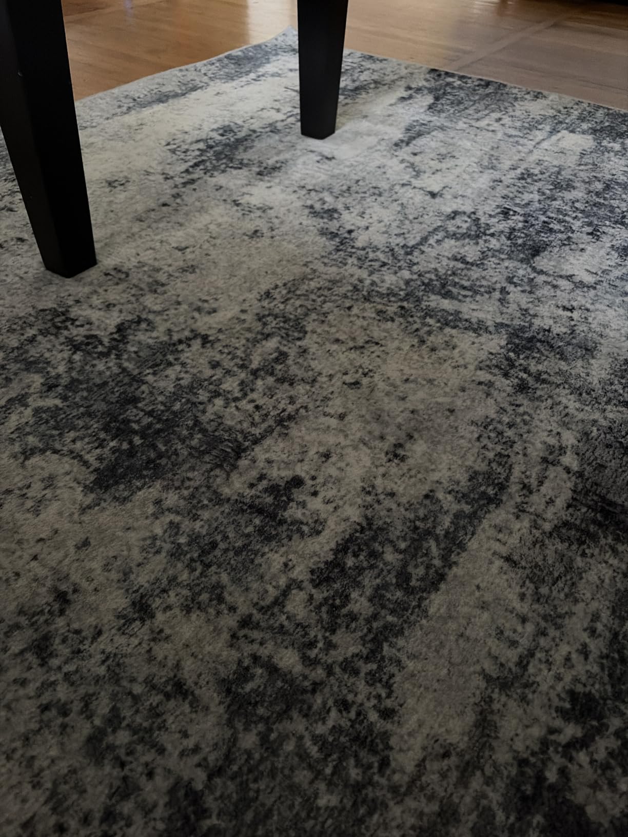 9x12 Area Rugs for Living Room Washable: Abstract Large Rug for Dining Room Bedroom Carpet Non Slip 9 by 12 Indoor Modern Nursery Home Office Blue Grey customer photo 2