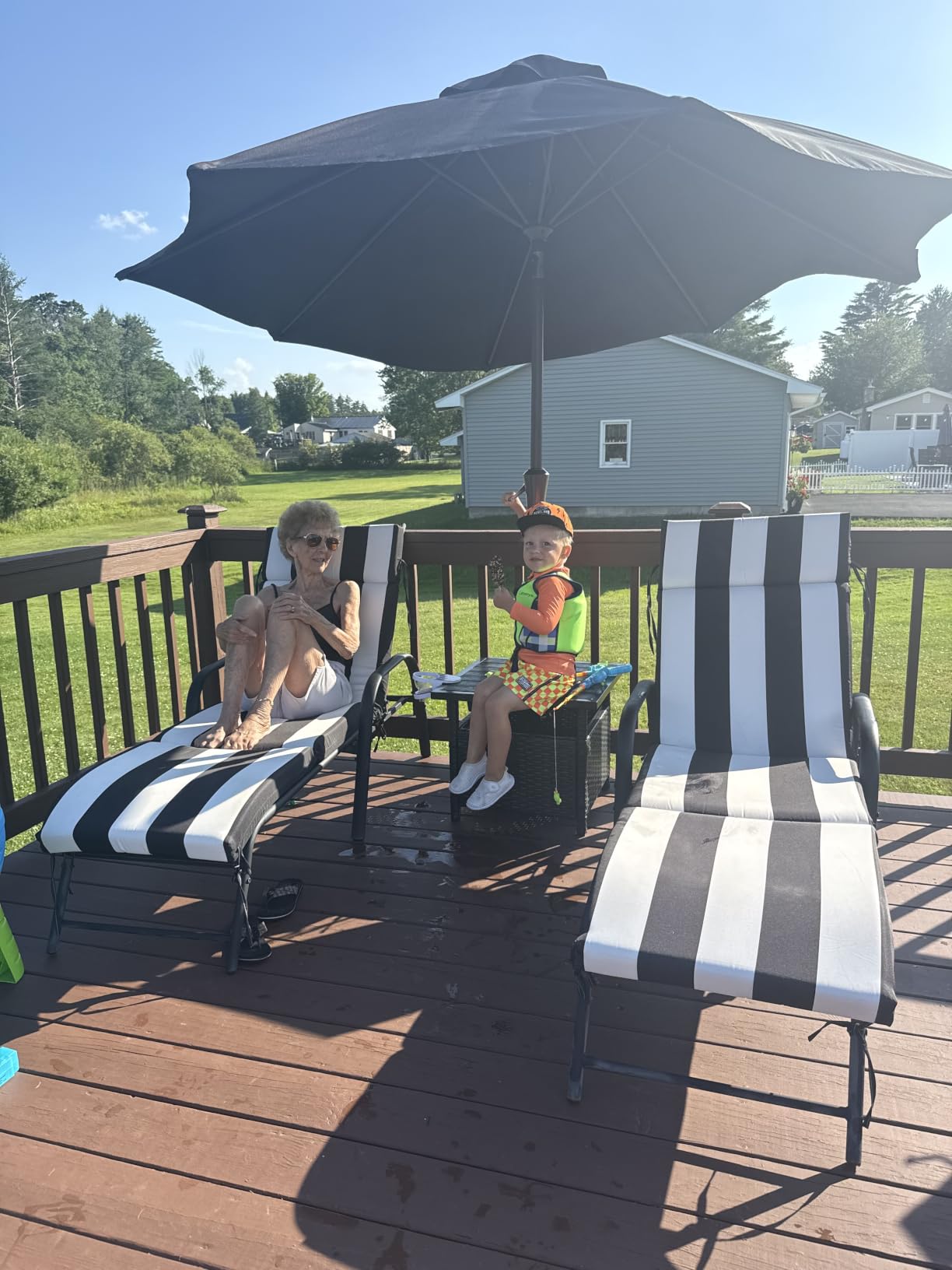 AreShark 9FT Outdoor Patio Umbrella with Tilt and Crank, Beige | Outdoor Table Umbrella with 8 Sturdy Ribs, UV Protection Waterproof for Garden, Deck, Backyard, Pool customer photo 1