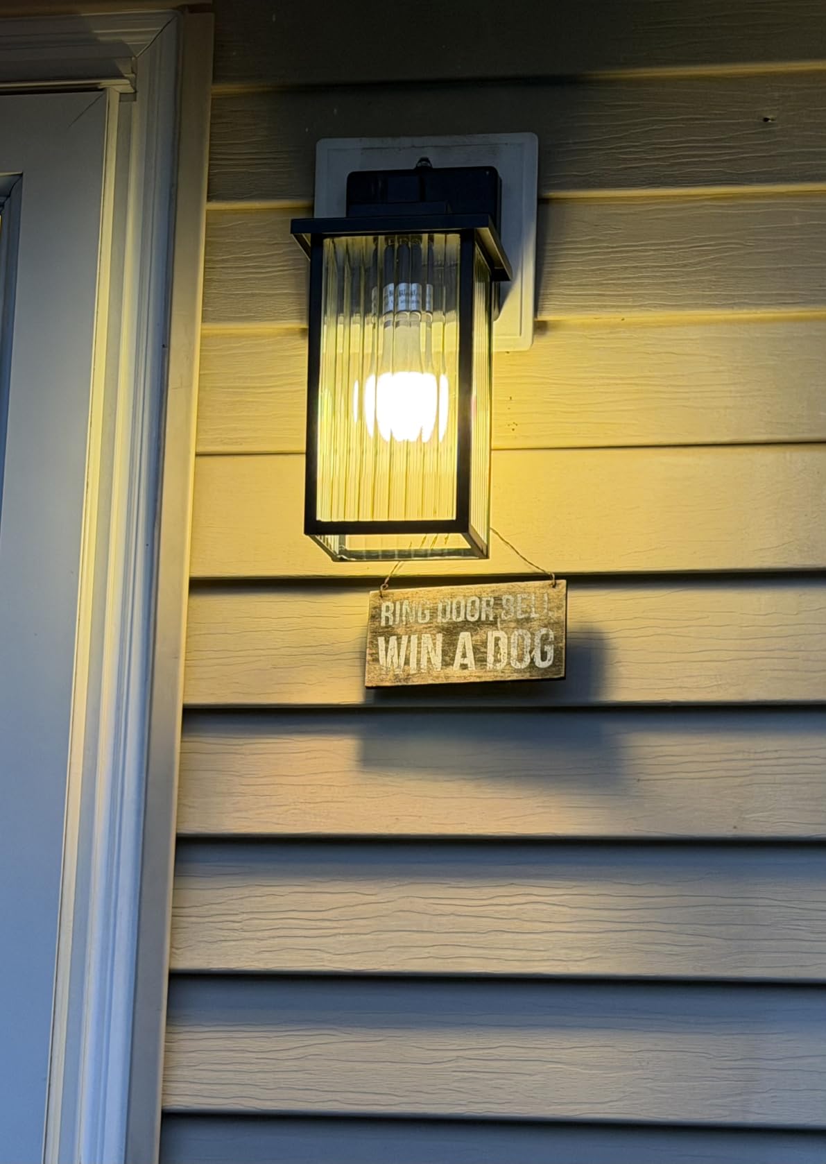 Black Dusk to Dawn Wall Mount Porch Lights, Classic Outdoor Lights | Auto On and Off, Anti-Rust Metal Frame, Tempered Glass, E26 Socket, Easy DIY Install on Porch, Garage customer photo 1