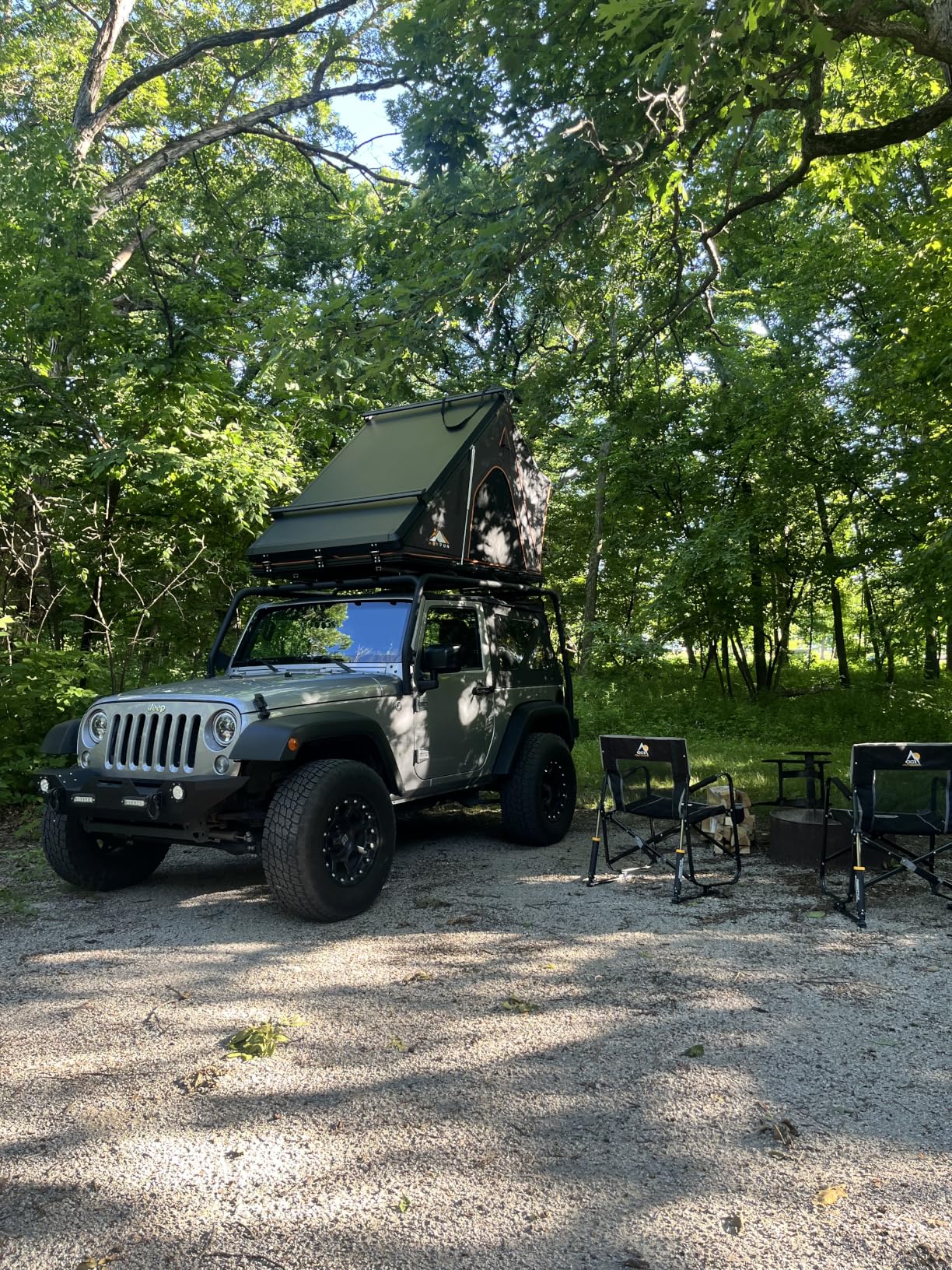 Explorer Pro Rooftop Tent Hard Shell with Side Awning&LED Light Strip, 2-3 Person Roof Top Tent for 4 Season Camping, Aluminum Pop Up Roof Tent for Truck Jeep SUV Van Trailer customer photo 2
